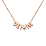 Load image into Gallery viewer, Curved Bubble Letter Necklace