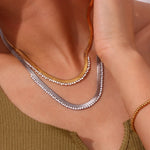 Load image into Gallery viewer, Herringbone Diamond Dazzle Necklace