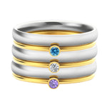 Load image into Gallery viewer, Personalized Name & Birthstone Nesting Rings