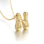Load image into Gallery viewer, Puffy Letter Necklace