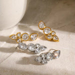 Load image into Gallery viewer, Dainty Leaf Diamond Earrings