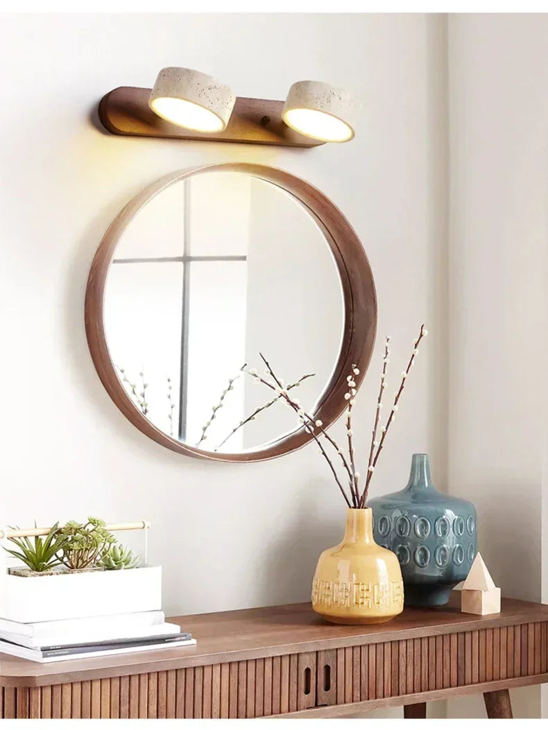 Japanese Wabi Sabi Style Round Wall Light Fixture