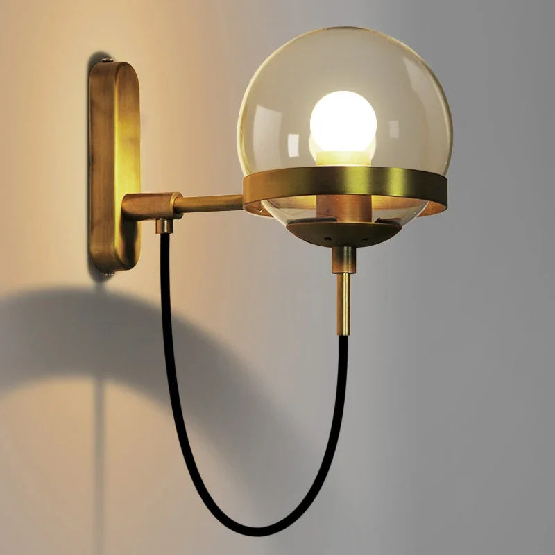 Modern Globe Indoor Wall Lamp Light Fixture