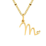 Load image into Gallery viewer, Dainty Satellite Chain Heart Letter Initial Necklace