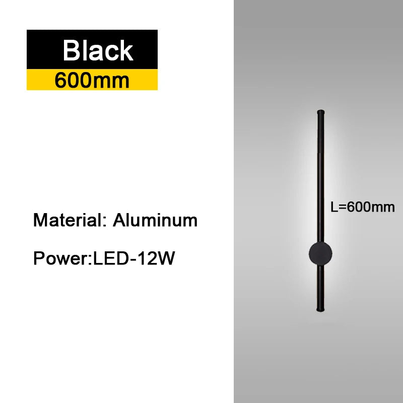 Modern Indoor 350° Rotatable Ambient Wall Sconce in Black or Gold