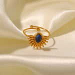 Load image into Gallery viewer, Dainty Lapis Sun Shine Ring