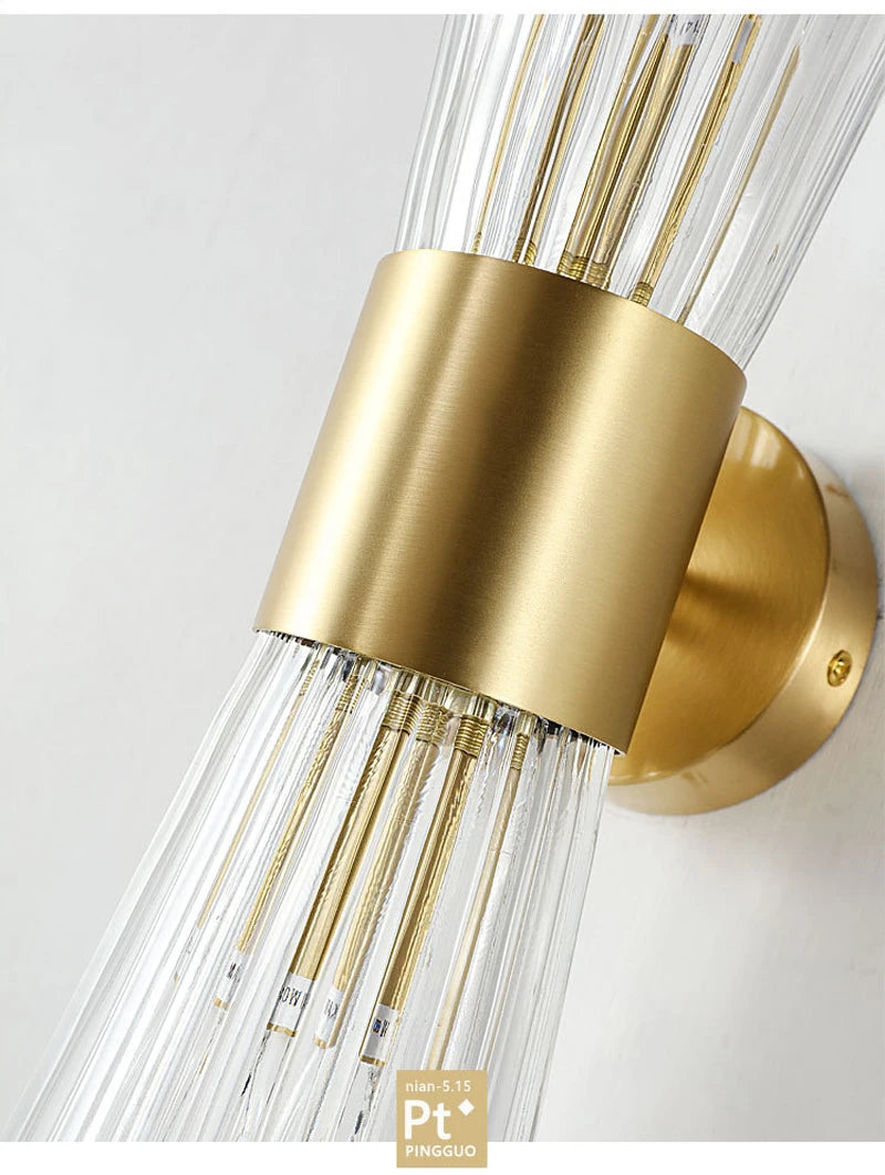 Modern Brass Wall Sconce Light Fixture