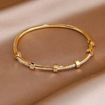 Load image into Gallery viewer, Classy Diamond Hex Bangle Bracelet