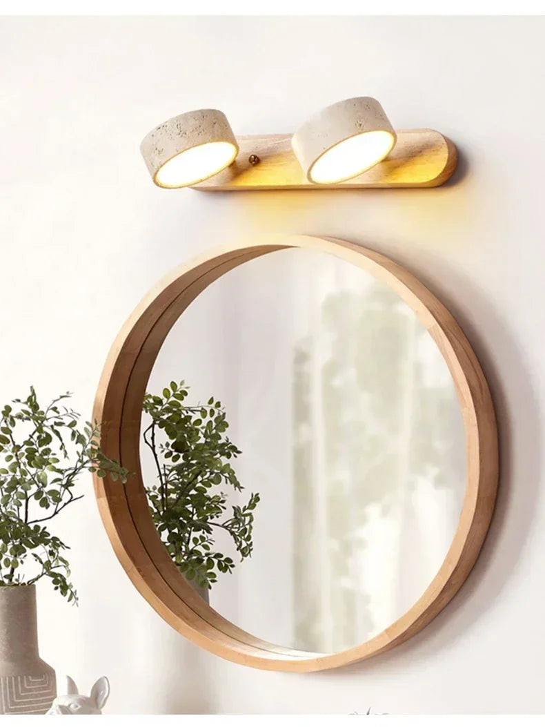 Japanese Wabi Sabi Style Round Wall Light Fixture