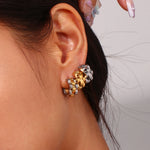 Load image into Gallery viewer, Textured Watch Hoop Earrings