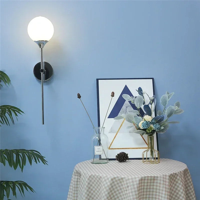 Glass Ball Indoor Wall Lamp Lighting Fixture