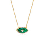 Load image into Gallery viewer, Dainty Evil Eye Diamond Accented Necklace