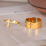 Load image into Gallery viewer, Minimal Couples Cross Rings