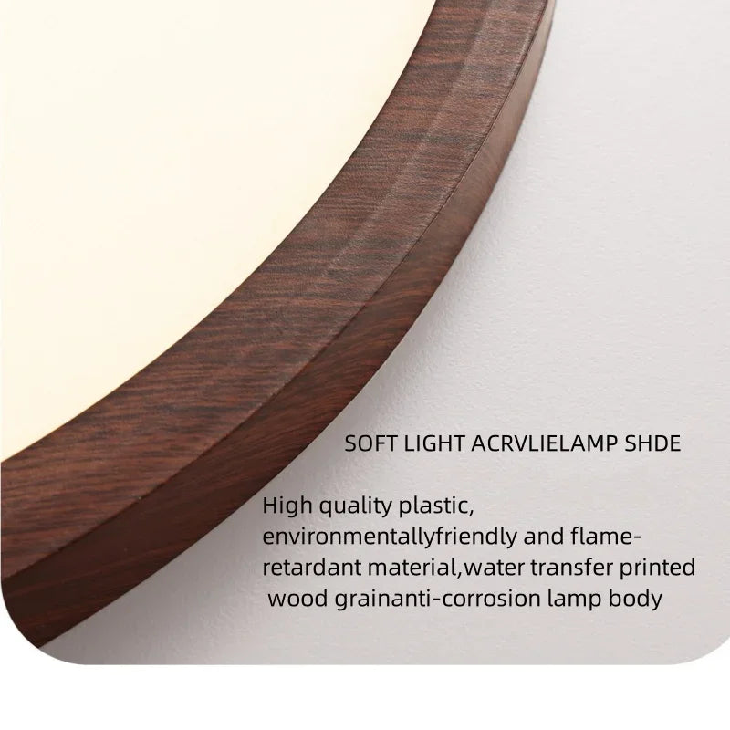 Modern LED Ceiling Light With Ultrathin Wood Grain Design