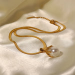 Load image into Gallery viewer, 18k Blooming Pearl Necklace and Earrings