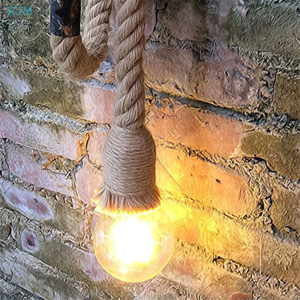 Retro Industrial Rope Edison Outdoor Wall Lamp