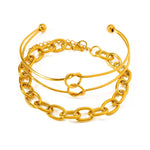 Load image into Gallery viewer, Dual Knot Paperclip Bracelet Stack