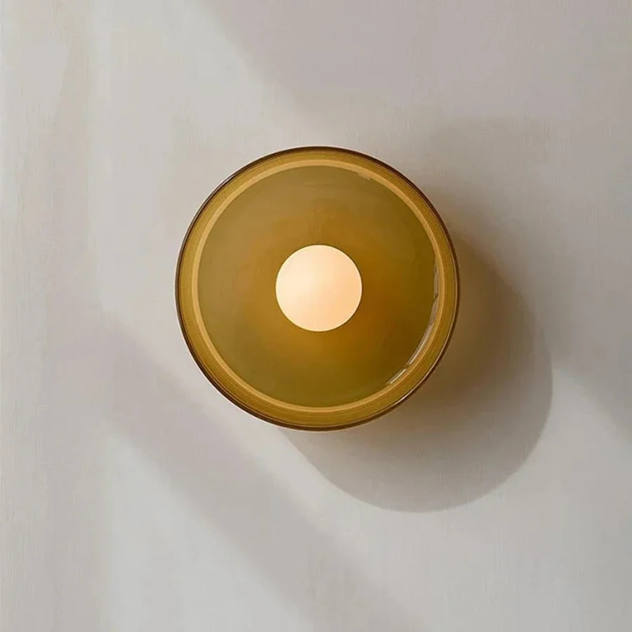 Mid Century Modern Glass Dome Flush Mount Ceiling Light