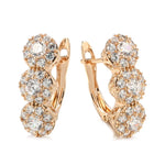 Load image into Gallery viewer, Bold Triple Layer Diamond Earrings
