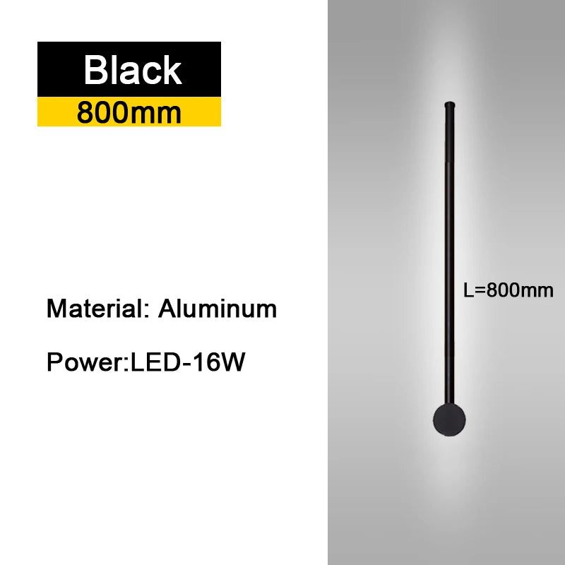 Modern Indoor 350° Rotatable Ambient Wall Sconce in Black or Gold