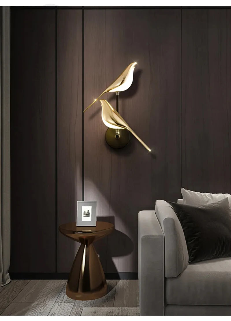 Golden Magpie Wall Sconce Light Fixture