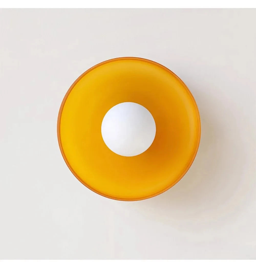 Mid Century Modern Glass Dome Flush Mount Ceiling Light