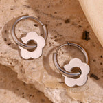 Load image into Gallery viewer, Dainty Floral Huggie Hoop Earrings