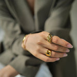 Load image into Gallery viewer, Chunky Gold Wrapped Two Tone Ring