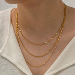 Load image into Gallery viewer, 18k Dainty Classic Three Layer Necklace Stack