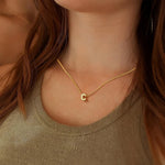 Load image into Gallery viewer, Dainty Bubble Letter Initial Necklace