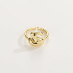 Load image into Gallery viewer, Cute Bubble Letter Initial Ring