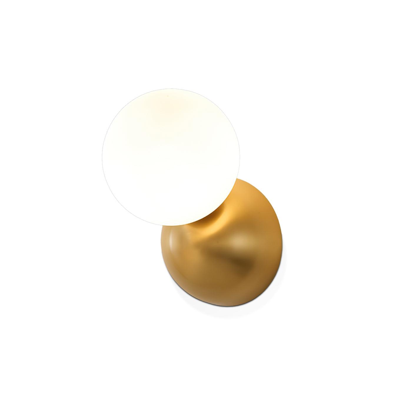 Globe Sleek Matte Brass Finish Wall Light