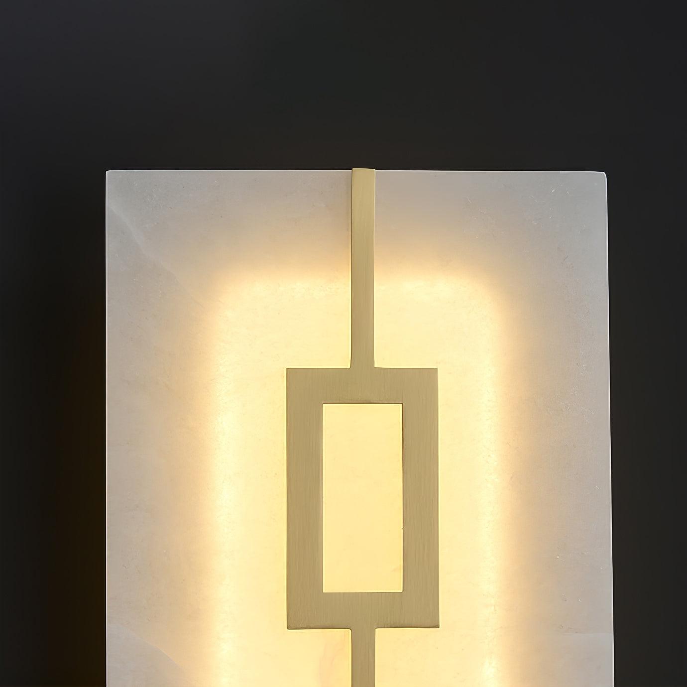 Square Alabaster Contemporary Wall Light