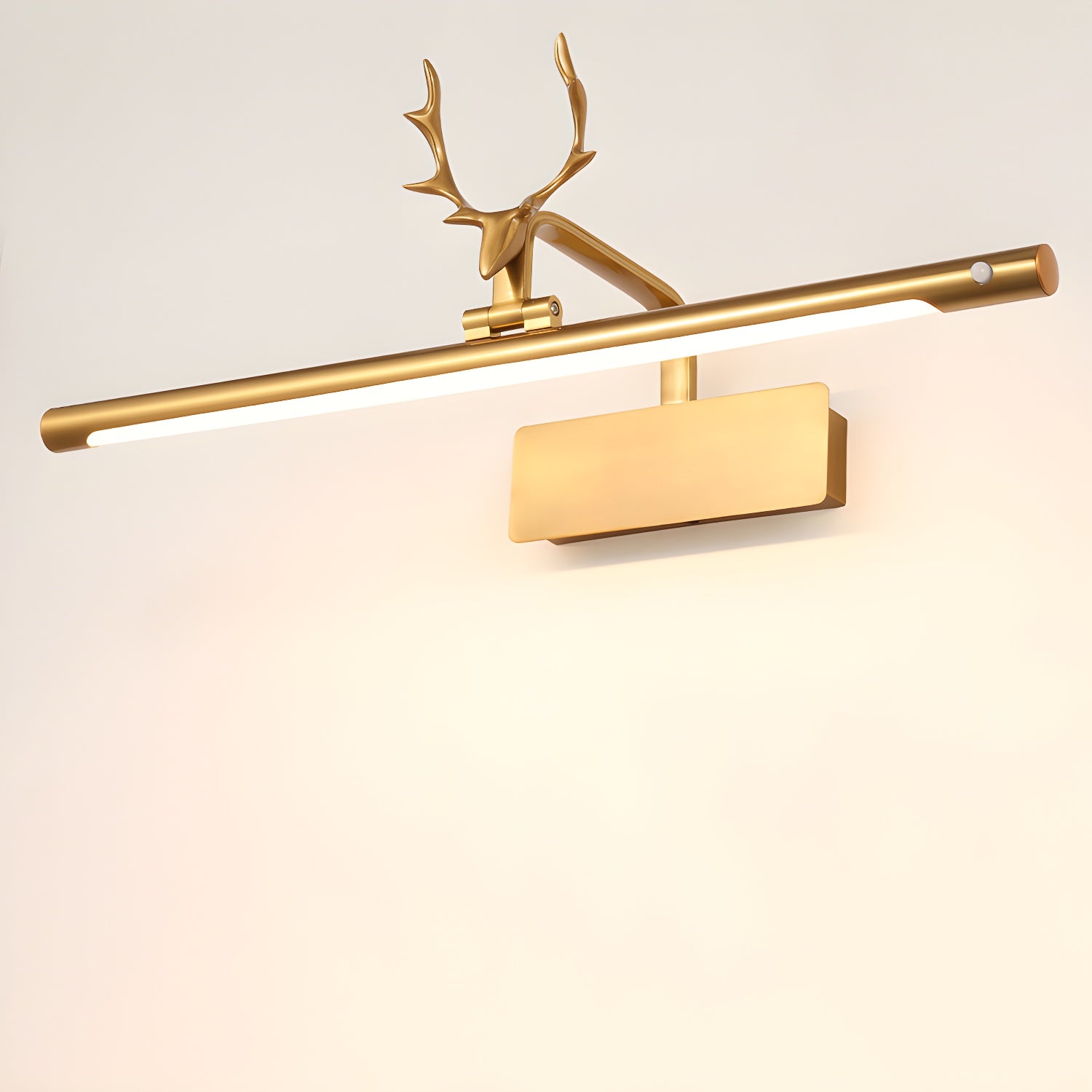 Stag Horn Handcrafted Antique Brass Finish Wall Light