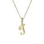 Load image into Gallery viewer, Elegant Cursive Font Satellite Chain Initial Necklace