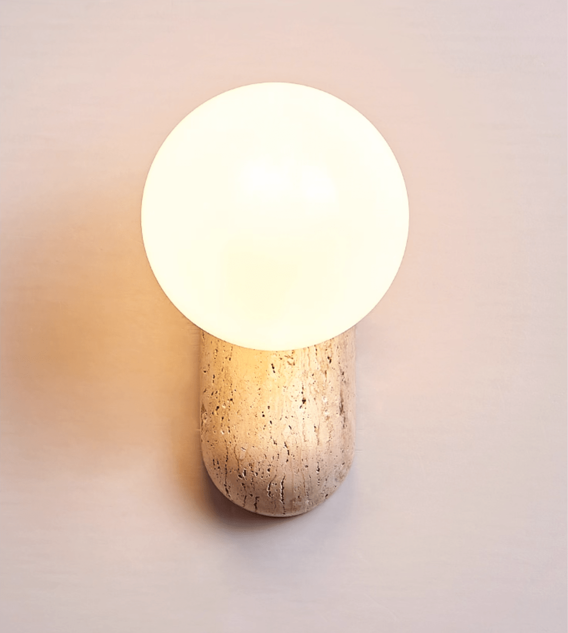 Travertine Pebble Contemporary Wall Light