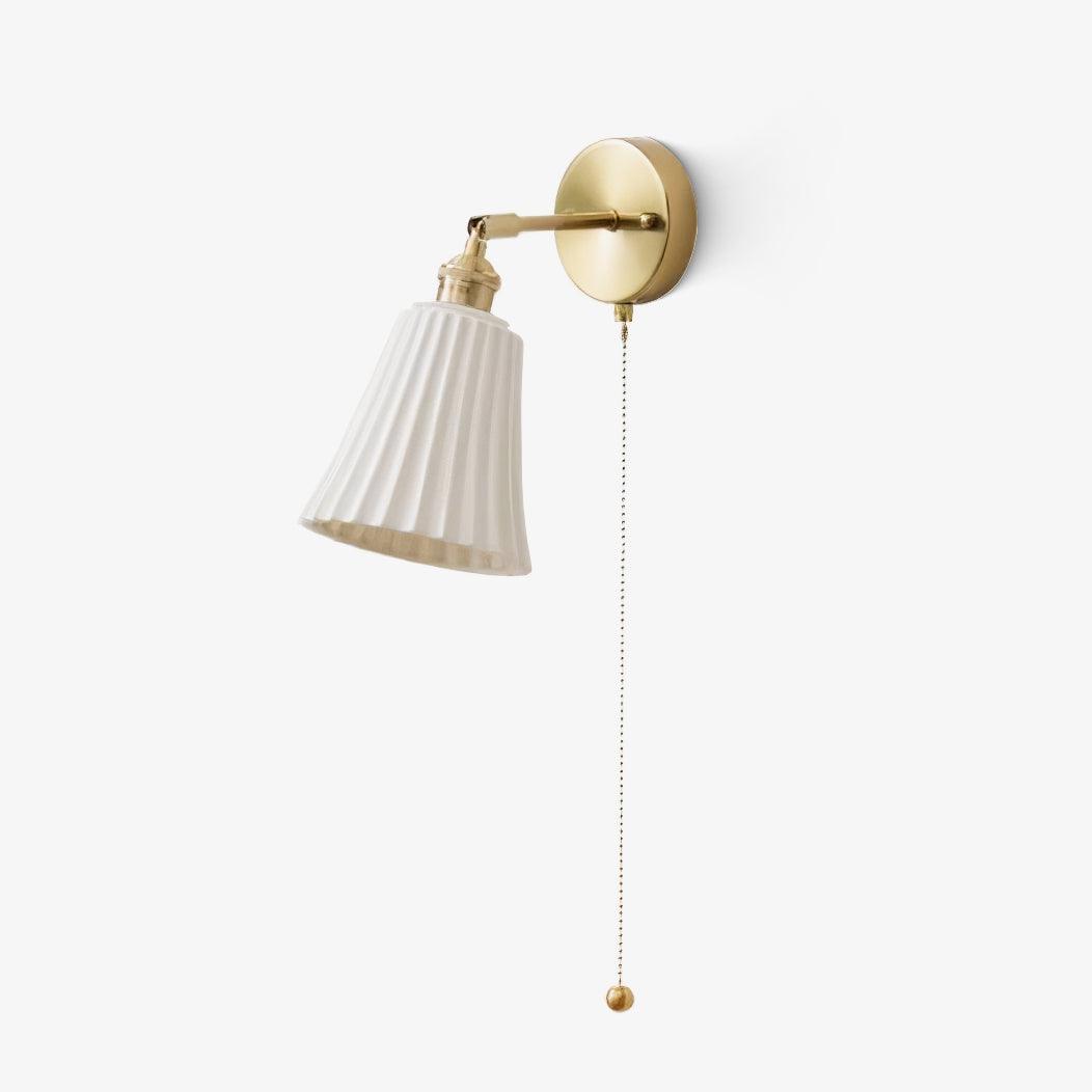 Trumpet Ceramic Polished Brass Wall Light