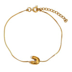 Load image into Gallery viewer, Dainty Bubble Letter Initial Bracelet