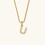 Load image into Gallery viewer, Maeve Diamond Initial Letter Necklace