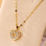Load image into Gallery viewer, Love Heart Pendant Double Layered Necklace