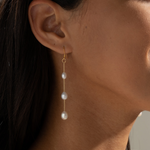 Load image into Gallery viewer, Multiple Pearl Drops Dangle Earrings