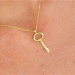 Load image into Gallery viewer, Gold Key Pendant Lock Necklace