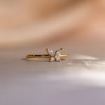 Load image into Gallery viewer, Diamond Butterfly Dainty Butterfly Ring