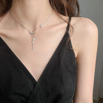 Load image into Gallery viewer, Crescent Moon Dangling Star Necklace