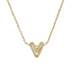 Load image into Gallery viewer, Dazzling Diamond Initial Necklace
