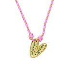 Load image into Gallery viewer, Chunky Gemstone Accented Initial Rope Necklace