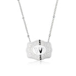 Load image into Gallery viewer, Dainty Belt Buckle Letter Initial Necklaces