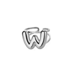 Load image into Gallery viewer, Adjustable Open Band Bubble Letter Initial Ring