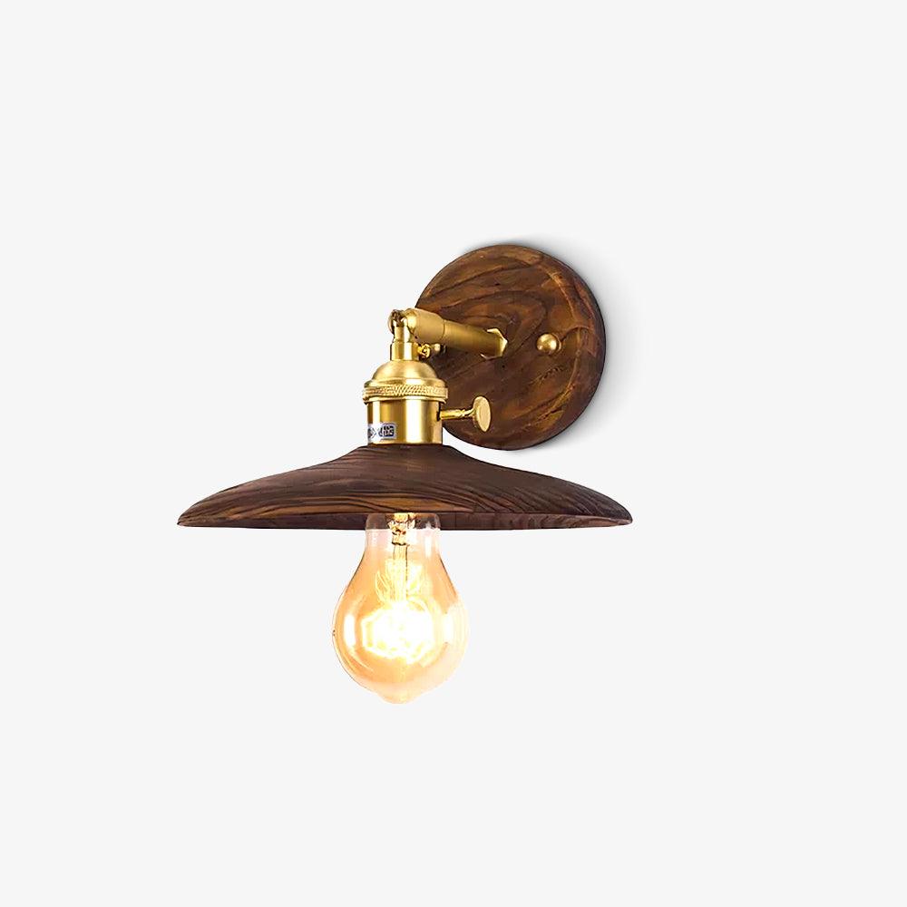 Walnut Flared Classic Elegance Wall Light