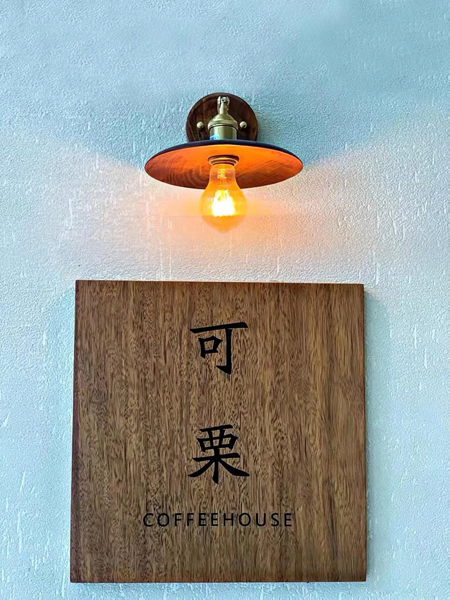 Walnut Flared Classic Elegance Wall Light